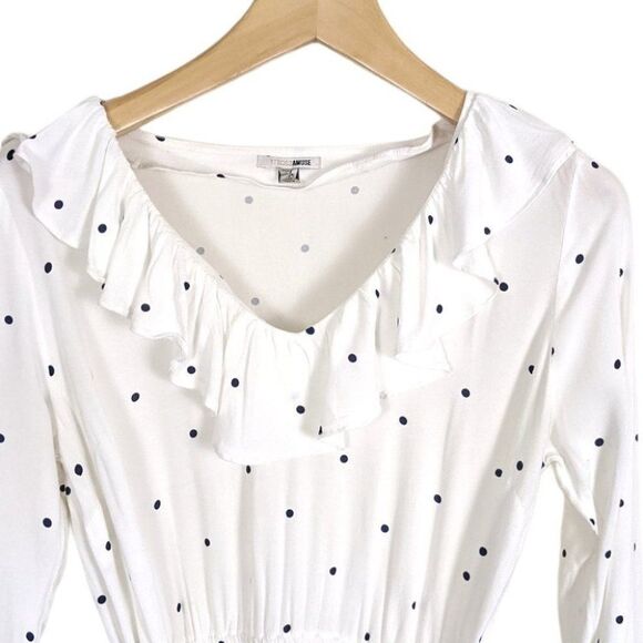 Amuse Society Last Hurrah Polka Dot Ruffle Mini Dress - Picture 5 of 6